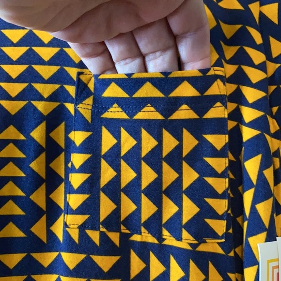 LuLaRoe woman’s dress Carly size XS mustard blue - Picture 4 of 11